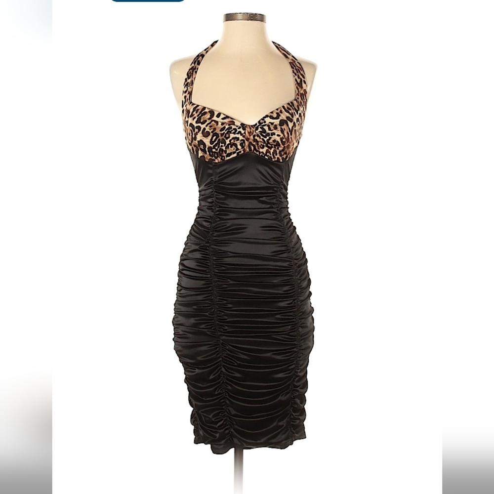 Windsor Cheetah Siren- Bodycon Cocktail Dress- Size SM